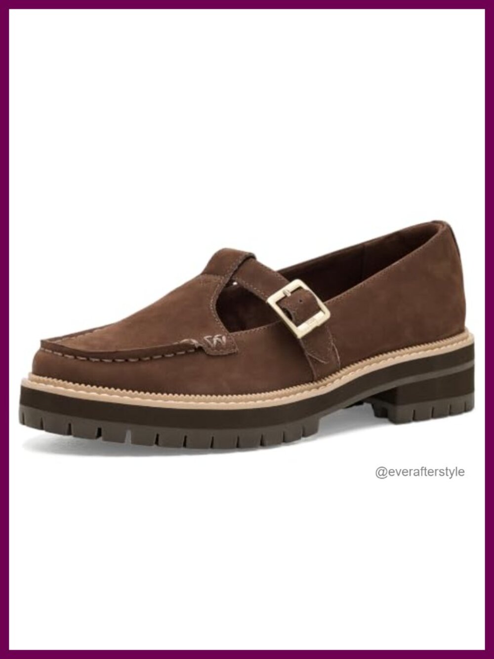 Cara Mary Jane Flat Leather Round Toe Pull-On Casual Shoe